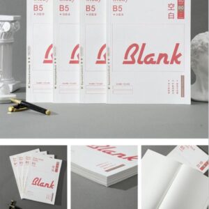 B5-289-3 Blank White Kraft Back-bound Notebook 40 Pcs - Image 1