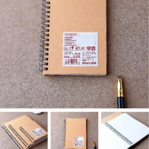 A6-113 Kraft Paper Blank Coil Notebook - Image 1