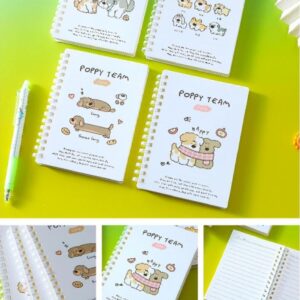 A6-042-C1 Puppy Friends Soft Coil Notebook 70 Pcs - Image 1