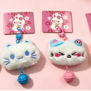 Cat Plush Charm with Bell - Image 1