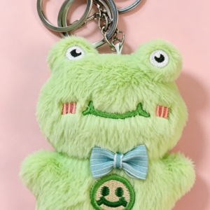 Bow Frog Plush Charm - Image 1