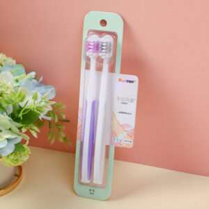 Flat hole scientific technological toothbrush 2pcs-K686 - Image 1