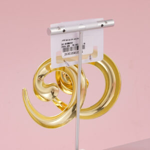 Gold Large Spiral Luxury Earrings - Image 3