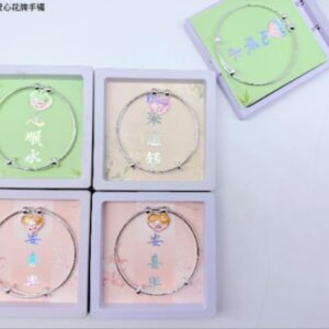 Heart Flower Pendant Bangle - Image 1