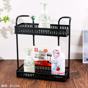8002 Matte Black 2-Tier Square Shelf (Non-returnable) - Image 1
