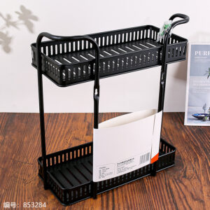 8002 Matte Black 2-Tier Square Shelf (Non-returnable) - Image 2