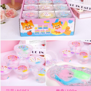 Mini Cup Colorful Flower Slime A6051 - Image 1
