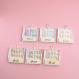 Large Square Almond Shape Press-On Nails - Image 1