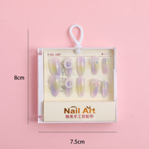 Large Square Almond Shape Press-On Nails - Image 2
