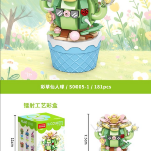 Colorful Cactus Building Blocks 181pcs - S0005-1 - Image 1