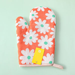 Cotton and linen sun flower heat insulation gloves - Image 1