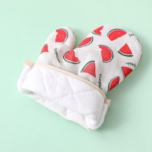 Cotton and linen watermelon heat insulation gloves - Image 4