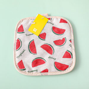 Cotton and linen watermelon heat insulation pad 17*17 - Image 3