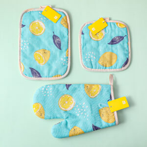 Cotton and linen lemon heat insulation pad 17*17 - Image 1