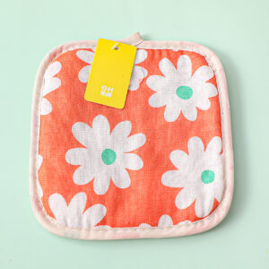 Cotton and linen sun flower heat insulation pad 17*17 - Image 1