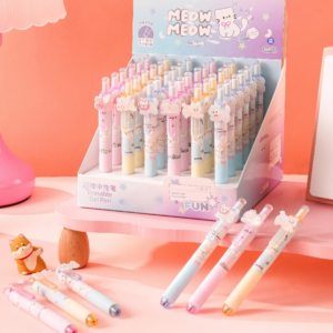 Meow Paradise Chubby Erasable Gel Pen (Blue Ink) - Image 1