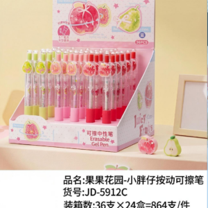 Fruit Garden Chubby Retractable Erasable Gel Pen (Blue Ink) - Image 1
