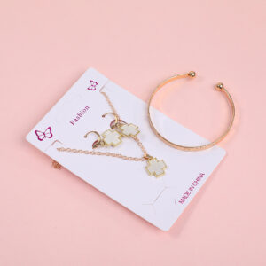 Large Cross Necklace, Stud Earrings and Bracelet Set - Image 3