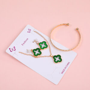 Cross Necklace, Earrings and Bracelet Set - Image 3