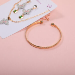 Butterfly Colorful Rhinestone Necklace, Earrings and Bracelet Set - Image 3