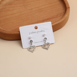 Pearl and diamond earrings (two pairs)-23 - Image 1