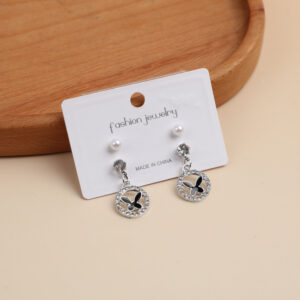Pearl and diamond earrings (two pairs)-10 - Image 1