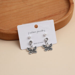 Pearl and diamond earrings (two pairs)-13 - Image 1
