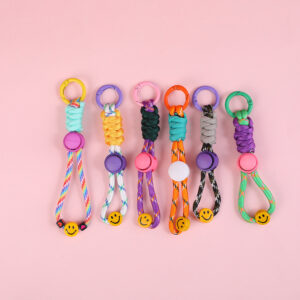 Smiley Face Braided Rope Charm - Image 1