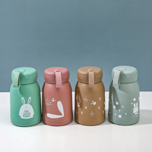 Cute rabbit portable glass bottle 300ml - Image 1