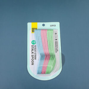Simple wheat straw spoon 12pcs-258-M12 - Image 4