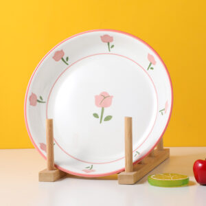 8 Inch tulip ceramic plate - Image 1