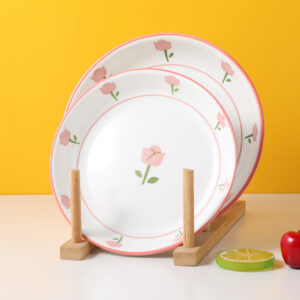 8 Inch tulip ceramic plate - Image 2