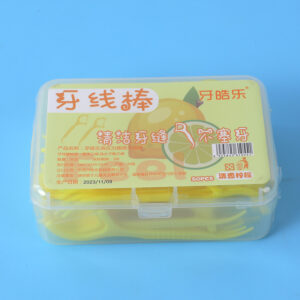 Fresh lemon dental floss pick 50pcs - Image 1