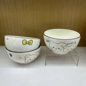 5.2-inch Little White Bear Ceramic Bowl - Image 1