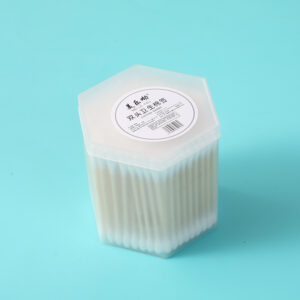 Hexagonal frosted cotton swabs-180 pcs - Image 1