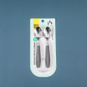 Small round handle marble double spoons-3052 - Image 2