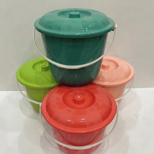 Colored trash can with lid-1802 - Image 1