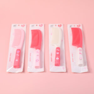 Pink SeriesHeart-Shaped Square Handle Comb 19-327 - Image 1