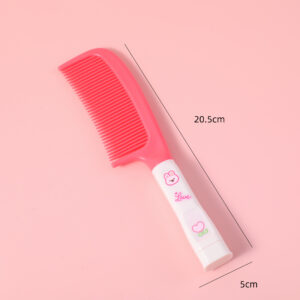 Pink SeriesHeart-Shaped Square Handle Comb 19-327 - Image 2