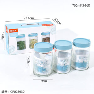 Storage jar 3-piece set-L3 - Image 3