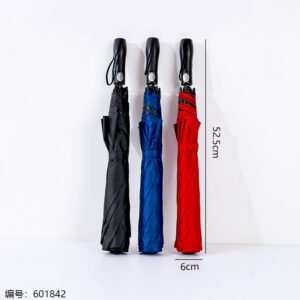 27-Inch Business Folding Umbrella with Black Coating 3440 - Image 3