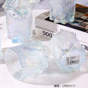 Short Texture Rainbow Glass Cup - Single 238-1 - Image 2