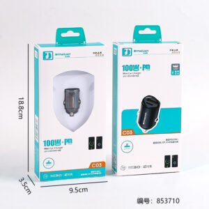 Metal Mini A+C Car Charger 100W C03 - Image 3