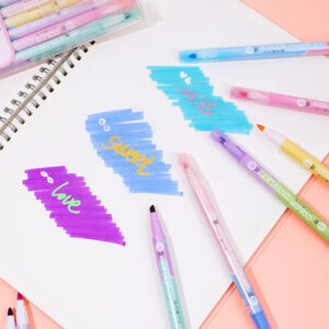 Double-headed Multiple Overlay Color Pen (with display stand)-S357-144(1 PC) - Image 2