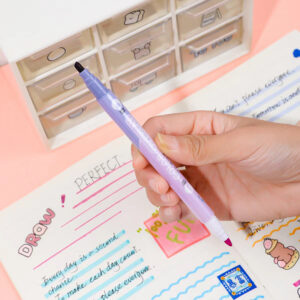 Double-headed Multiple Overlay Color Pen (with display stand)-S357-144(1 PC) - Image 3