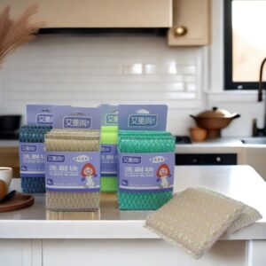Four pieces of seven-color jacquard scrubbing blocks - 【A】130 - Image 1