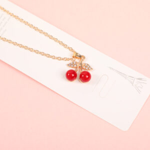 Cherry Gold Fashion Necklace - Image 3