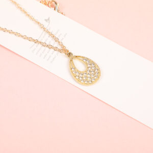 Teardrop Rhinestone Fashion Necklace - Image 3
