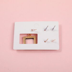 Hollow Rhombus Luxury 3 Pairs Earrings - Image 3