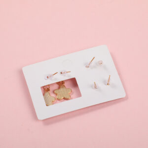 Small Flower Knot Luxury 3 Pairs Earrings - Image 3